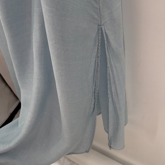 Vince Camuto Plus Chambray Elastic Straps Maxi Dress Women's 1X NWOT - Picture 5 of 11